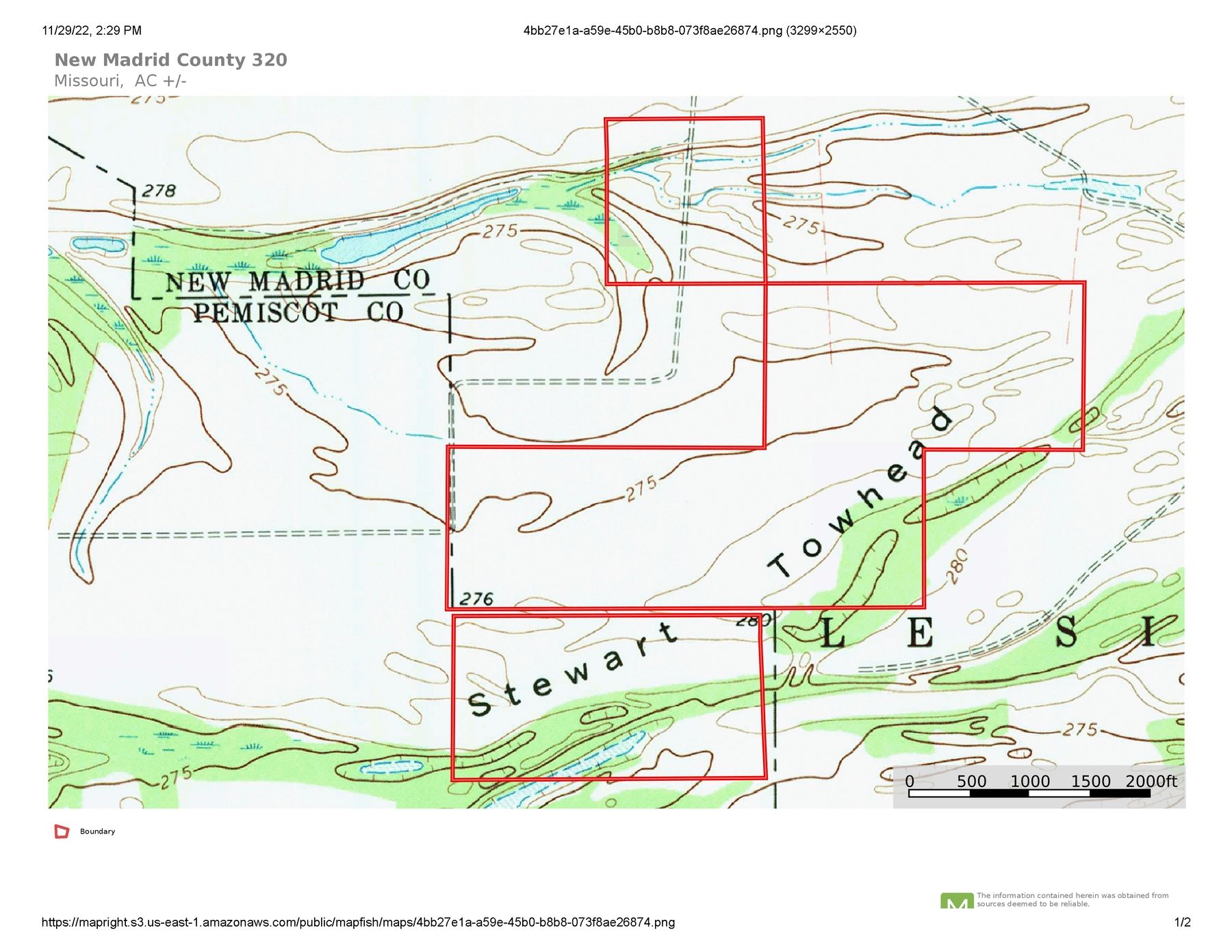NEW MADRID/PEMISCOT COUNTY MO 320 SOLD